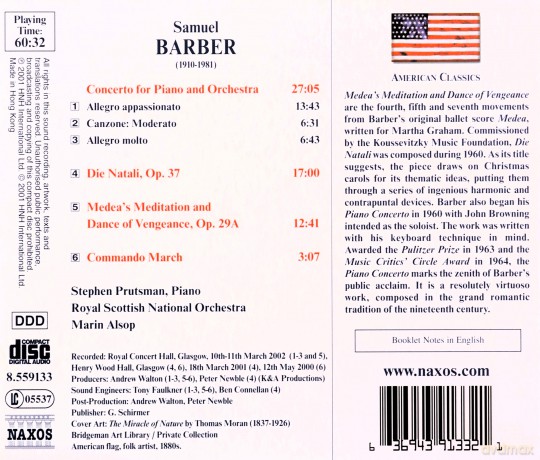 Samuel Barber: Klavierkonzert op.38 [CD]