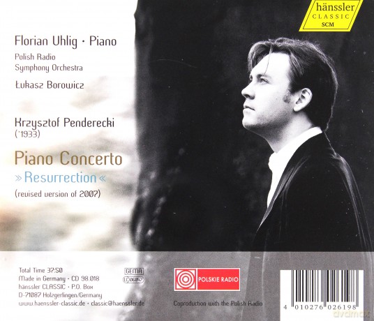 Krzysztof Penderecki: Klavierkonzert Resurrection [CD]