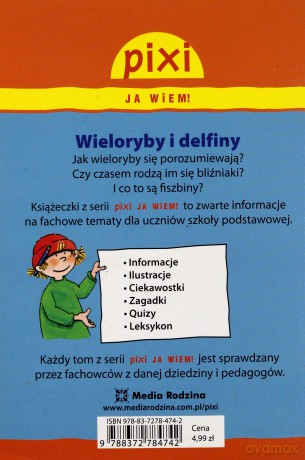 Pixi JA WIEM! Wieloryby i delfiny [KSIĄŻKA]