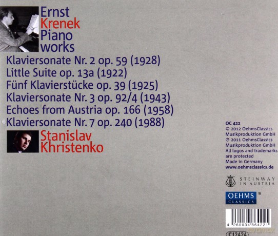Ernst Krenek: Klavierwerke [CD]