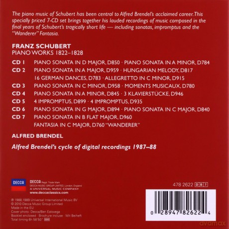 Franz Schubert: Klavierwerke 1822-1828 [7CD]