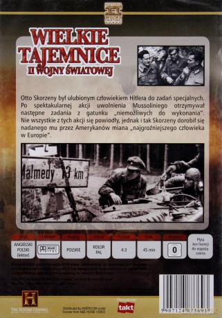 Wielkie Tajemnice II Wojny Światowej 19: Otto Skorzeny - najgroźniejszy człowiek w Europie [DVD]