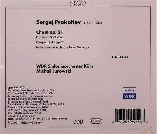 Serge Prokofieff: Le Chout op.21 (Ballettmusik) [CD]