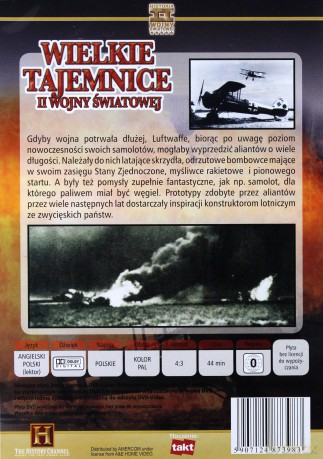 Wielkie Tajemnice II Wojny Światowej 21: Tajne samoloty Luftwaffe [DVD]