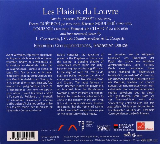 Anthoine Boesset: Les Plaisirs du Louvre - Airs pour la Chambre de Louis XIII [CD]