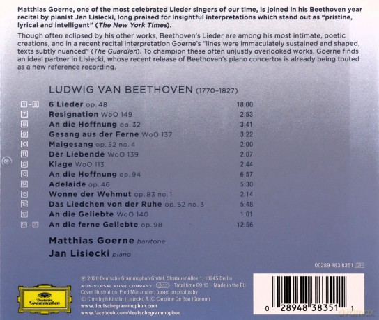 Ludwig van Beethoven: Lieder [CD]