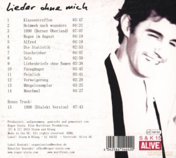 Roger Stein: Lieder ohne mich [CD]