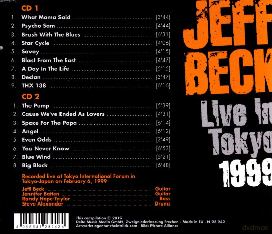 Jeff Beck: Live In Tokyo 1999 [2CD]