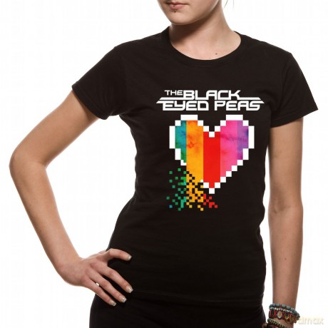 Black Eyed Peas: Heart, Black, Womens (M) [T-SHIRT]
