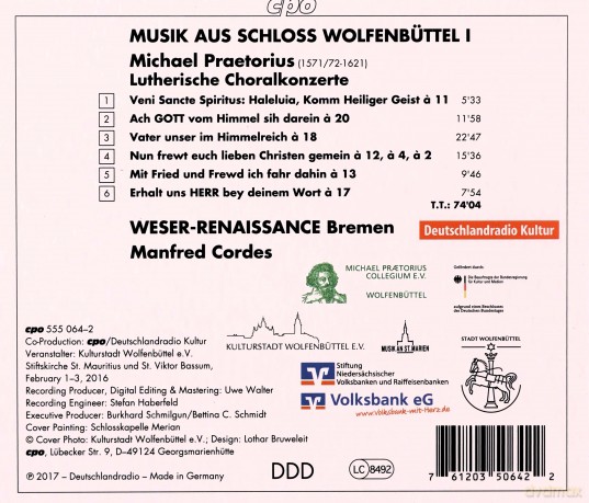 Michael Praetorius: Lutherische Choralkonzerte [CD]