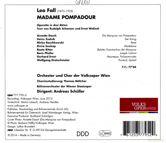 Leo Fall: Madame Pompadour [CD]