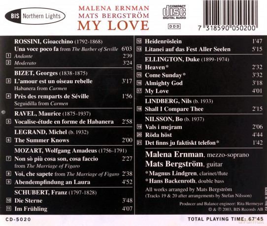 Malena Ernman - My Love [CD]