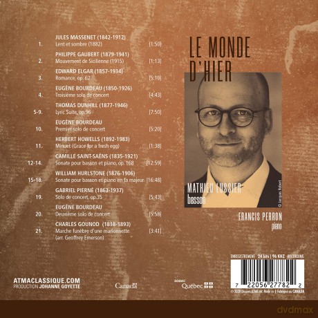 Jules Massenet: Mathieu Lussier - Le Monde D'Hier [CD]