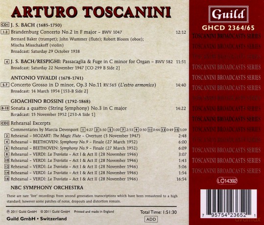 Memorial Tribute to Toscanini [2CD]