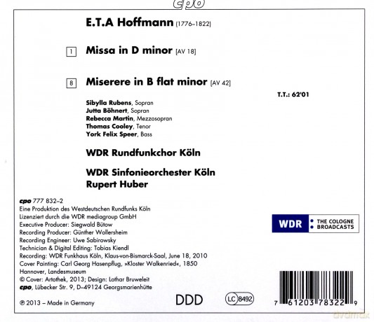 ETA Hoffmann: Messe d-moll [CD]