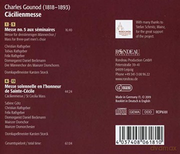 Charles Gounod: Messe G-Dur op.12 Css¤cilienmesse [CD]