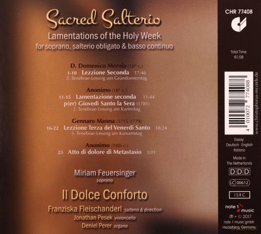 Miriam Feuersinger - Sacred Salterio [CD]