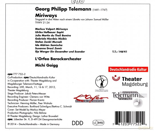 Georg Philipp Telemann: Miriways [2CD]