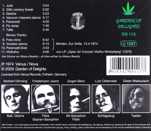 Missus Beastly: Missus Beastly (+ 4 Bonustracks) [CD]