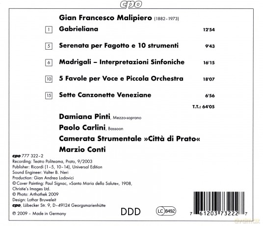 Gian Francesco Malipiero: Orchesterwerke [CD]