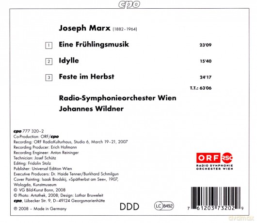 Joseph Marx: Orchesterwerke [CD]