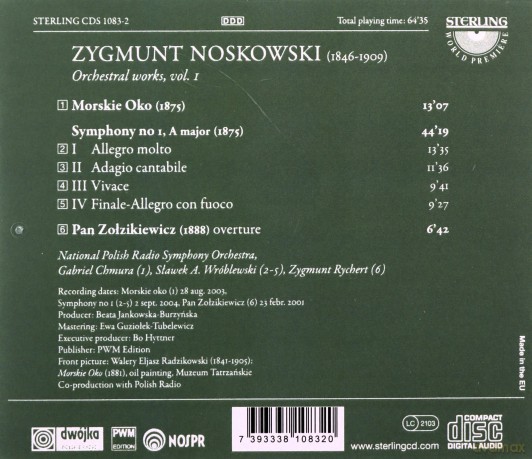 Zygmunt Noskowski: Orchesterwerke Vol.1 [CD]