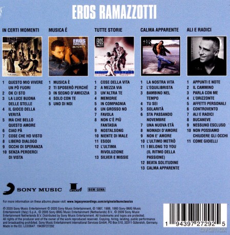 Eros Ramazzotti: Original Album Classics [CD]