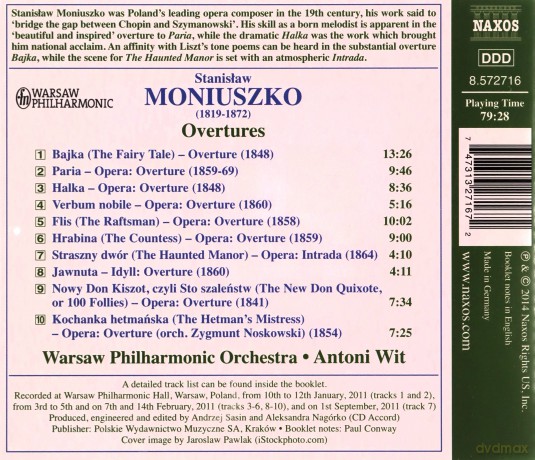 Stanislaw Moniuszko: Ouverturen [CD]