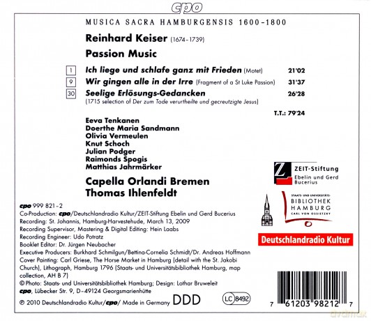 Reinhard Keiser: Passions-Musik [CD]