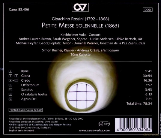 Gioacchino Rossini: Petite Messe Solennelle [CD]