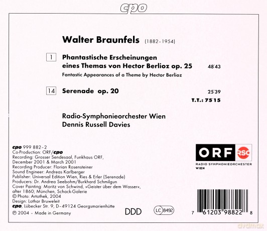 Walter Braunfels: Phantastische Erscheinungen op.25 [CD]