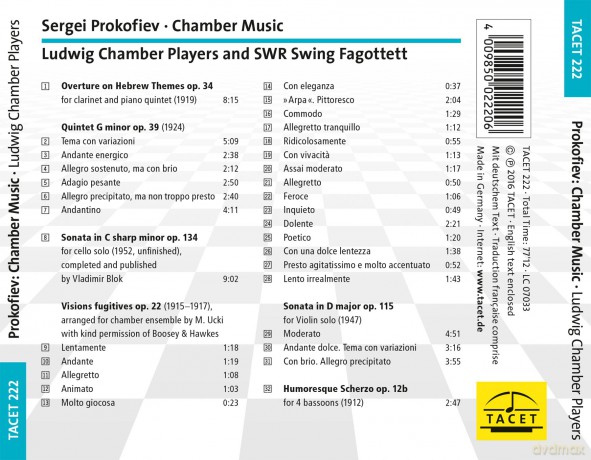 Serge Prokofieff: Quintett op.39 [CD]
