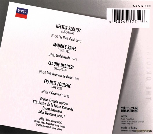 Francis Poulenc: Regine Crespin singt franzosische Lieder [CD]