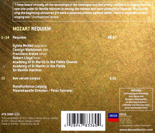 Wolfgang Amadeus Mozart: Requiem KV 626 [CD]