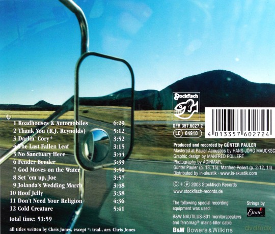 Chris Jones: Roadhouses & Automobiles [CD]