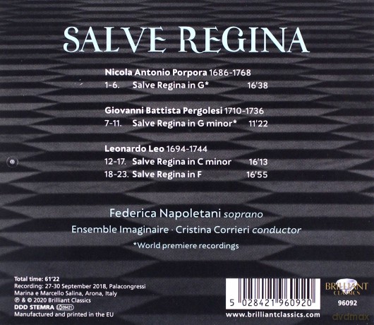 Nicola Antonio Porpora: Salve Regina G-Dur [CD]