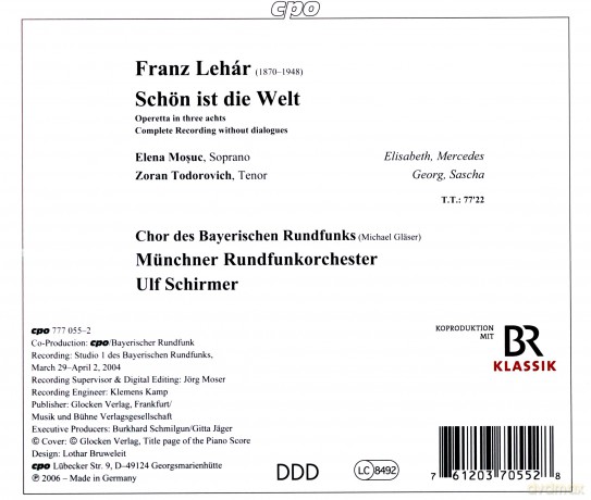 Franz Lehar: Schon ist die Welt (Gesamtaufnahme ohne Dialoge) [CD]