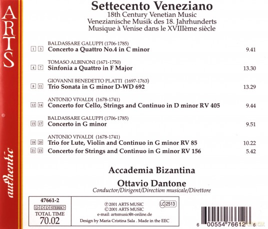 Settecento Veneziano - Venezianische Musik des 18.Jh. [CD]