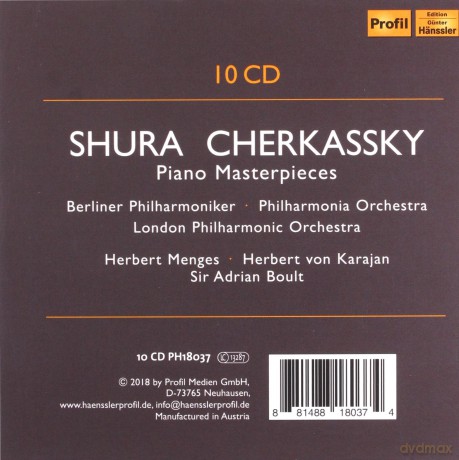 Shura Cherkassky - Piano Masterpieces [10CD]