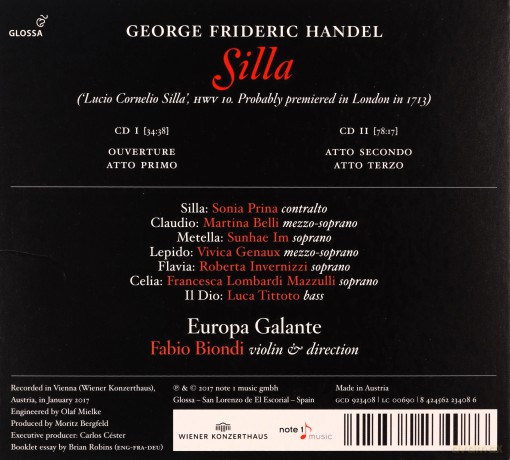 Georg Friedrich Handel: Silla [2CD]