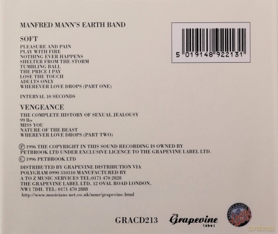 Manfred Mann: Soft Vengeance [CD]
