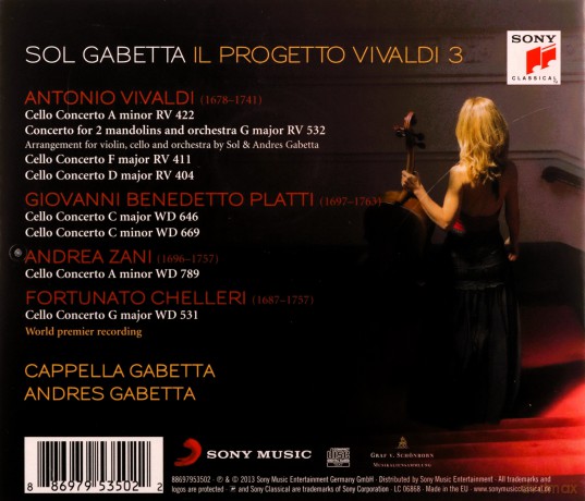 Andrea Zani: Sol Gabetta - Il Progetto Vivaldi 3 [CD]
