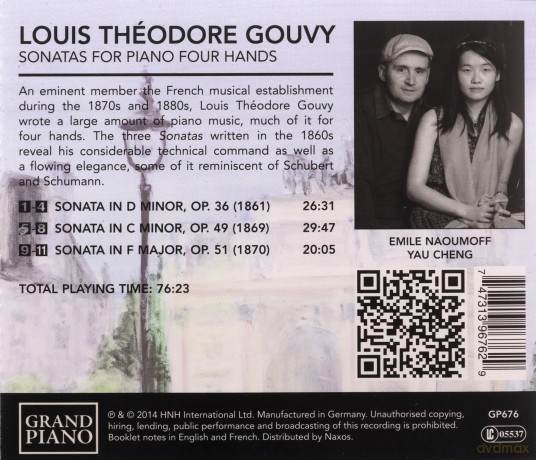 Louis Theodore Gouvy: Sonaten fur Klavier 4-hssndig op.36, op.49, op.51 [CD]