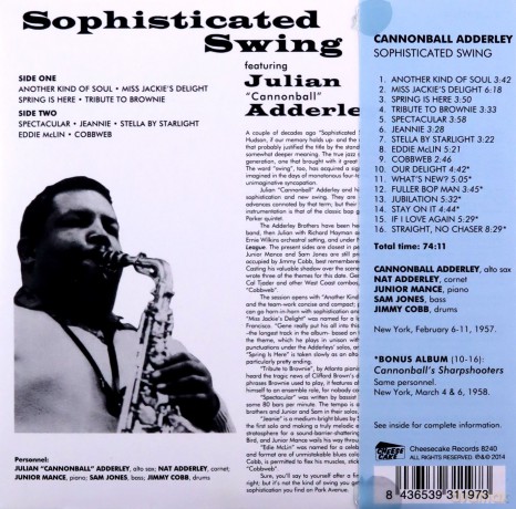 Cannonball Adderley: Sophisticated Swing [CD]