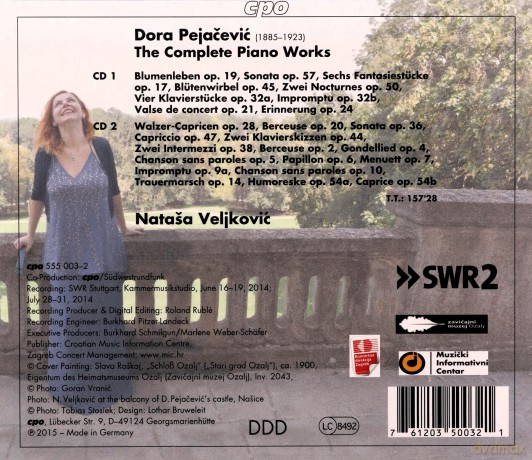 Dora Pejacevic: Sssmtliche Klavierwerke [2CD]