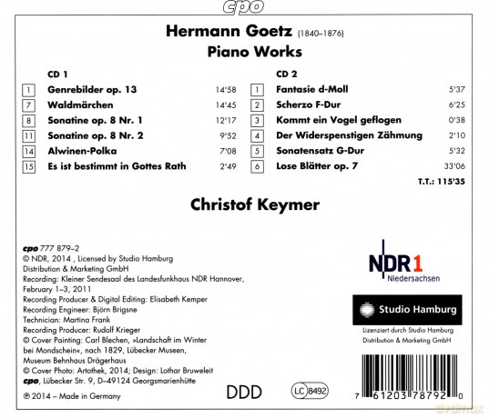 Hermann Goetz: Samtliche Klavierwerke [2CD]