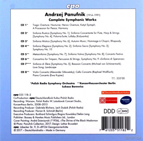 Andrzej Panufnik: Samtliche Orchesterwerke [8CD]