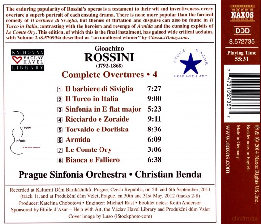 Gioacchino Rossini: Sssmtliche Ouverturen Vol.4 [CD]