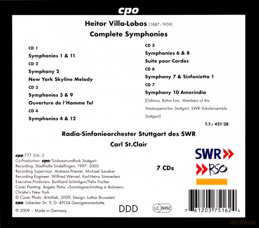 Heitor Villa-Lobos: Samtliche Symphonien [7CD]