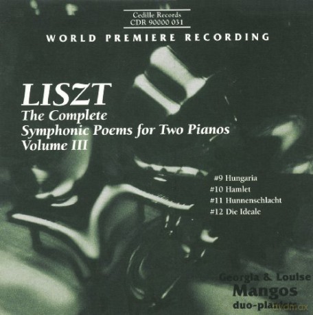 Franz Liszt: Sss¤mtliche Symphonische Dichtungen fur 2 Klaviere Vol.3 [CD]